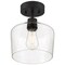 Access Lighting Port Nine Chardonnay, Chardonnay LED SemiFlush, Matte Black Finish, Seeded Glass 63147LEDDLP-MBL/SDG - alternate 6